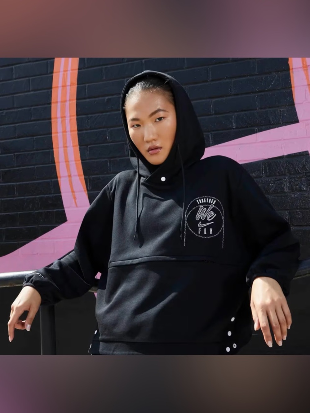 Nike Together We Fly Cropped Hooded Sweatshirt Size M